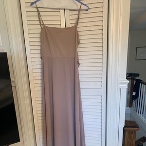 COPY - Show Me Your Mumu - Lauren Tie Maxi Dress - Soft Beige Chiffon - XS